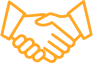 Handshake gradient linear vector icon